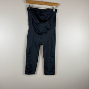 Blanqi Belly Support Capri Leggings Women's Size Medium Inseam 15.5" Steel Blue